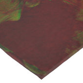 バーガンディのモダンな花の赤い緑のエレガント テーブルクロス (アングル)