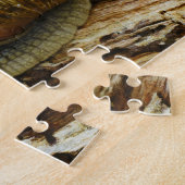 バーガンディのローマの食用カタツムリの螺旋形Pomatia ジグソーパズル (側面)