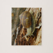 バーガンディのローマの食用カタツムリの螺旋形Pomatia ジグソーパズル (縦)