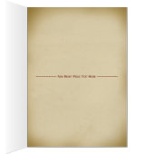 バーガンディのヴィンテージの葉スクロール結婚式プログラム (内側 (右))