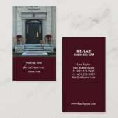 バーガンディの不動産の家の名刺 名刺 (正面/裏面)