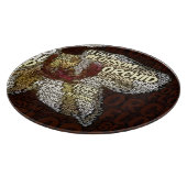 バーガンディの単語の雲上の蘭の花の花 カッティングボード (角)