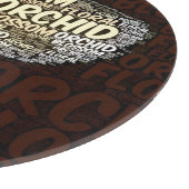 バーガンディの単語の雲上の蘭の花の花 カッティングボード (角)