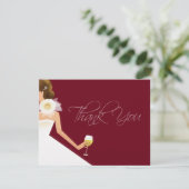 バーガンディの平らなワインのサンキューカード サンキューカード (スタンド正面)