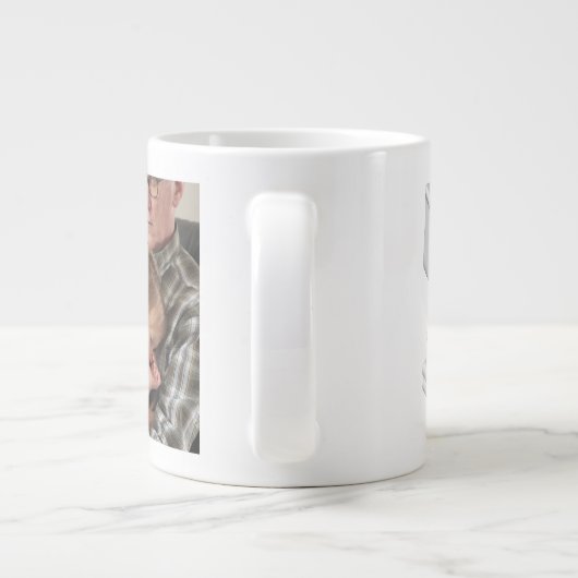 バーガンディの文字の巨大なコーヒーマグの写真 ジャンボコーヒーマグカップ (裏面)