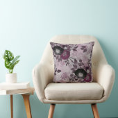 バーガンディの水色の花。 クッション (椅子)