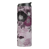 バーガンディの水色の花。 タンブラー (回転左)