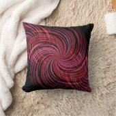 バーガンディの渦巻のアメリカ人のMoJoの枕 クッション (ブランケット)