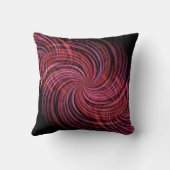 バーガンディの渦巻のアメリカ人のMoJoの枕 クッション (裏面)