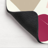 バーガンディの点、抽象的な幾何学的設計 マウスパッド (コーナー)