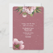 バーガンディの美しい牡丹 (裏面)