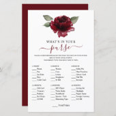 バーガンディの花あなたの財布のゲームシャワーに何が (正面/裏面)