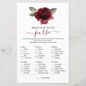 バーガンディの花あなたの財布のゲームシャワーに何が (正面)