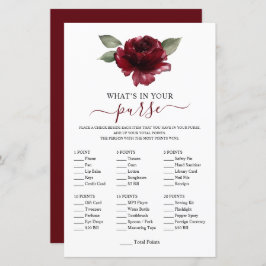 バーガンディの花あなたの財布のゲームシャワーに何が