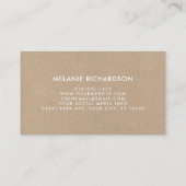 バーガンディの花の書道のハンドメイドのクラフトのスタイル 名刺 (裏面)