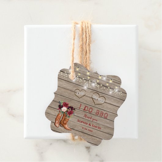 バーガンディの花ウェスタンカウボーイブーツ私はバーベキュー フェイバータグ (インサイチュ)