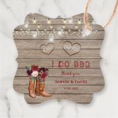 バーガンディの花ウェスタンカウボーイブーツ私はバーベキュー フェイバータグ (裏面)