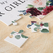 バーガンディの花束|私のフラワー・ガールですか。 ジグソーパズル (側面)