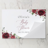 バーガンディの花、赤い花、ぼほ、赤いシャワー ペーパーパッド (折り畳み)