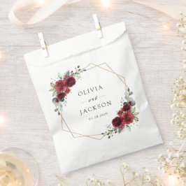 バーガンディの花、赤い花、フローラ結婚の フェイバーバッグ