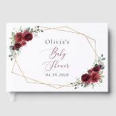 バーガンディの花、赤い花、赤いシャワー ゲストブック (正面)