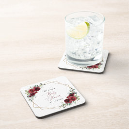 バーガンディの花、赤い花、赤いシャワー コースター