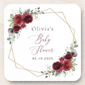 バーガンディの花、赤い花、赤いシャワー コースター (正面)