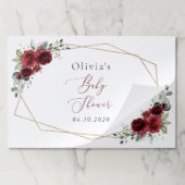 バーガンディの花、赤い花、赤いシャワー ペーパーパッド (折り畳み)