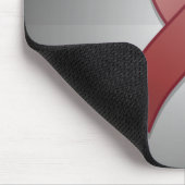 バーガンディの認識度のリボンのマウスパッド マウスパッド (コーナー)