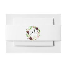 バーガンディの赤面の招待状用帯