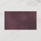 バーガンディの赤面の素朴な花のおむつのラッフルカード エンクロージャーカード (裏面)