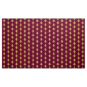 バーガンディの金ゴールドのアヤメ ファブリック (ヤード)