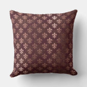 バーガンディの金ゴールドのビクトリアンなリバーシブルの贅沢な枕 クッション (裏面)