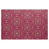 バーガンディの金バロック ファブリック (ファットクウォーター)