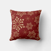 バーガンディの雪片 クッション (裏面)