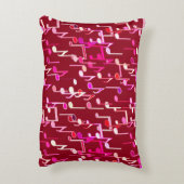 バーガンディの音符プリント アクセントクッション (裏面(縦))