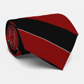 バーガンディの黒い白くストライプのなタイ ネクタイ (ロール)