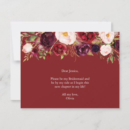 バーガンディは俺の花嫁カードになるだろうな 招待状 (裏面)