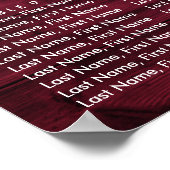 バーガンディひまわり結婚の座席表12 ポスター (角)