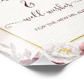 バーガンディほこりっぽいバラアドバイス&ウィッシュのポスターのサイン フォトプリント            (角)