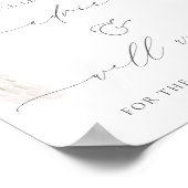 バーガンディほこりっぽいバラアドバイス&ウィッシュのポスターのサイン ポスター (角)