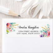 バーガンディほこりっぽいピンクフローラブーケのスクリプト名 ラベル (インサイチュ)