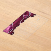 バーガンディアゲートシルバー文字ファーストホーリーコミュニオン アクリル招待状 (レイダウン)