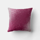 バーガンディアンドシルバーグリッター クッション (裏面)