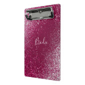 バーガンディアンドシルバーグリッター ミニクリップボード (アングル2)