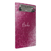 バーガンディアンドシルバーグリッター ミニクリップボード (アングル)