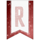 バーガンディウォーターカラータイポグラフィー メリーエブリシング バンティングフラッグ (第3の旗)