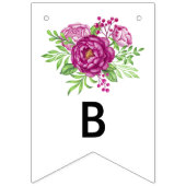 バーガンディウォーターカラープオーニーブライダルシャワー バンティングフラッグ (第2の旗)