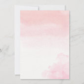 バーガンディウォーターカラー牡丹結婚式招待状 招待状 (裏面)