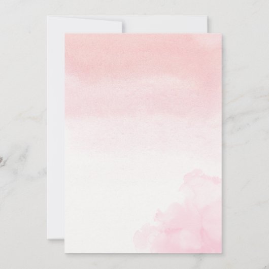 バーガンディウォーターカラー牡丹結婚式招待状 招待状 (裏面)